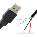 Dados de cabo aberto de 4 wires carregando USB-2.0 OEM machado